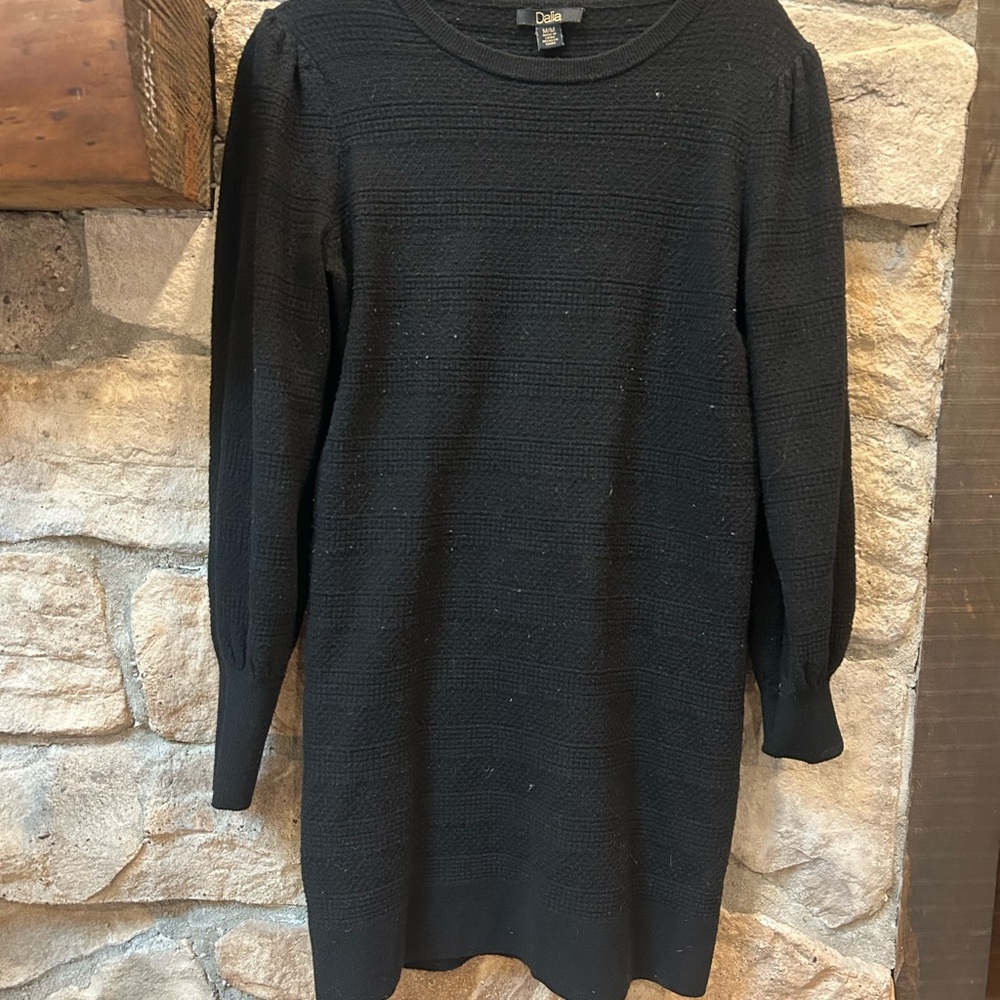 Dalia Classic Black Long Sleeve Dress